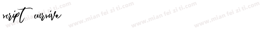 script cursive字体转换
